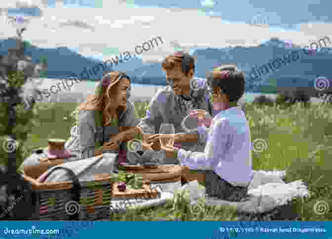 A Family Enjoys A Picnic Amidst A Meadow Filled With Wildflowers, With Mount Hood In The Distance. Mount Hood National Forest (Images Of America)