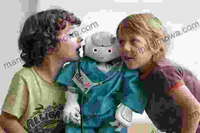 A Friendly Red Robot Interacts With A Child The Jumbalees In Return Of The Captubots: A Robot Story For Children Ages 4 8 With Colour Illustrations