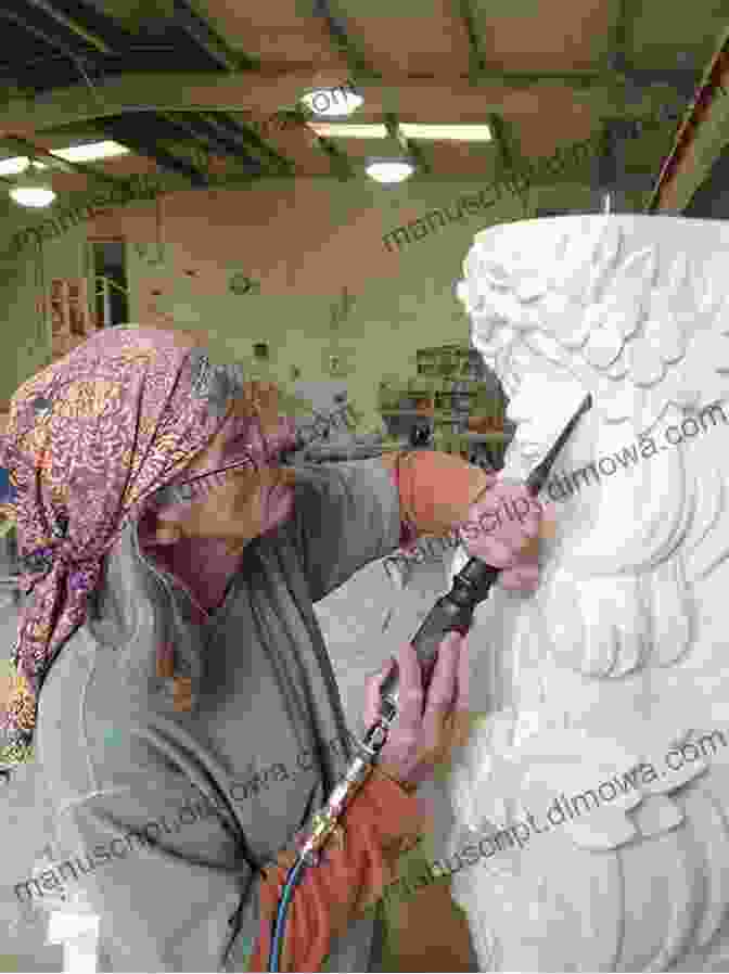 A Sculptor Carefully Carving A Marble Statue, Representing Quality Workmanship Entrepreneurship: Money Wealth Prosperity: The Longest Way To Success Is A Shortcut