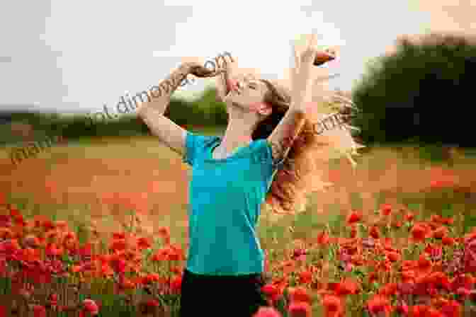 A Young Woman With Long Flowing Hair Stands In A Field Of Red Poppies. Redwing Holly Bennett