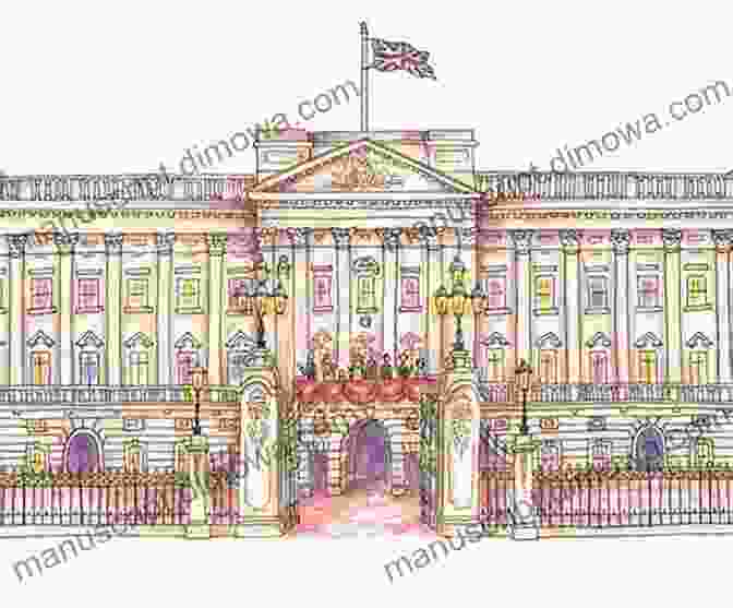 An Illustration Of Buckingham Palace, The Official Residence Of The British Monarch In London Britannia: My British Illustrations Chispita Designs