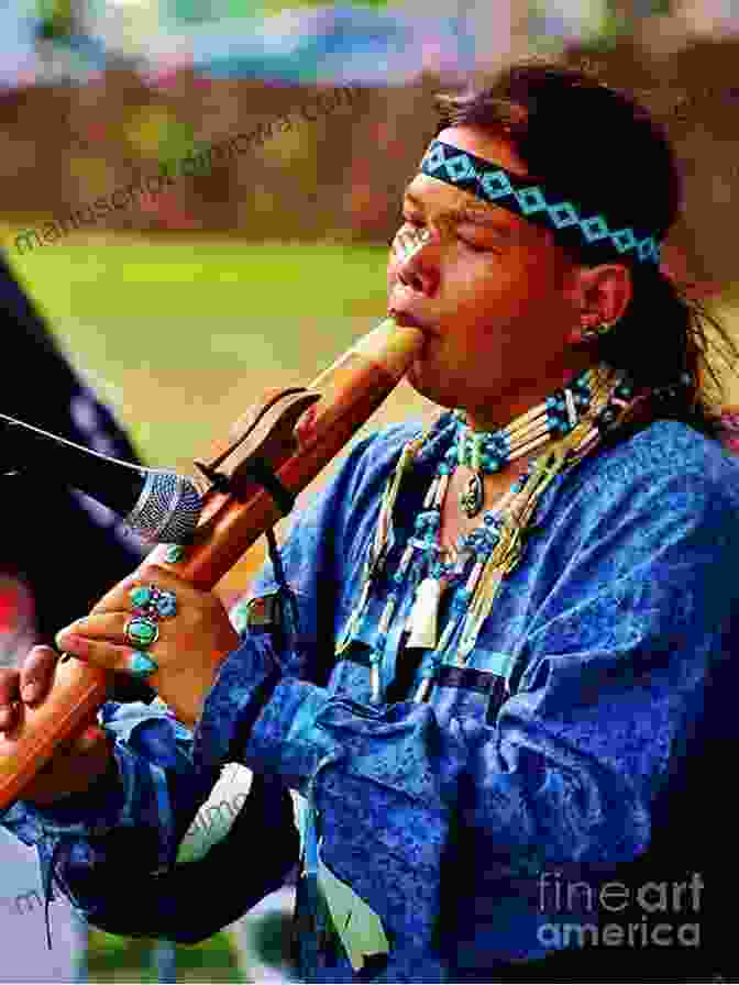 An Image Of A Native American Man Playing A Flute How To Play The Native American Flute: Beginners Circle Student Workbook For Class Or Self Instruction