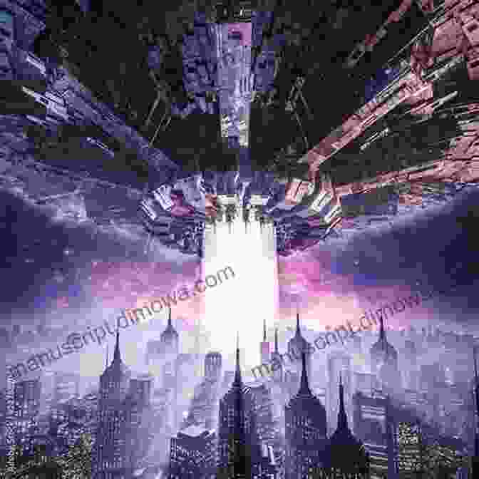 Book Cover For 'It Came From The Sky' Featuring A Spaceship Hovering In The Night Sky Over A City. It Came From The Sky