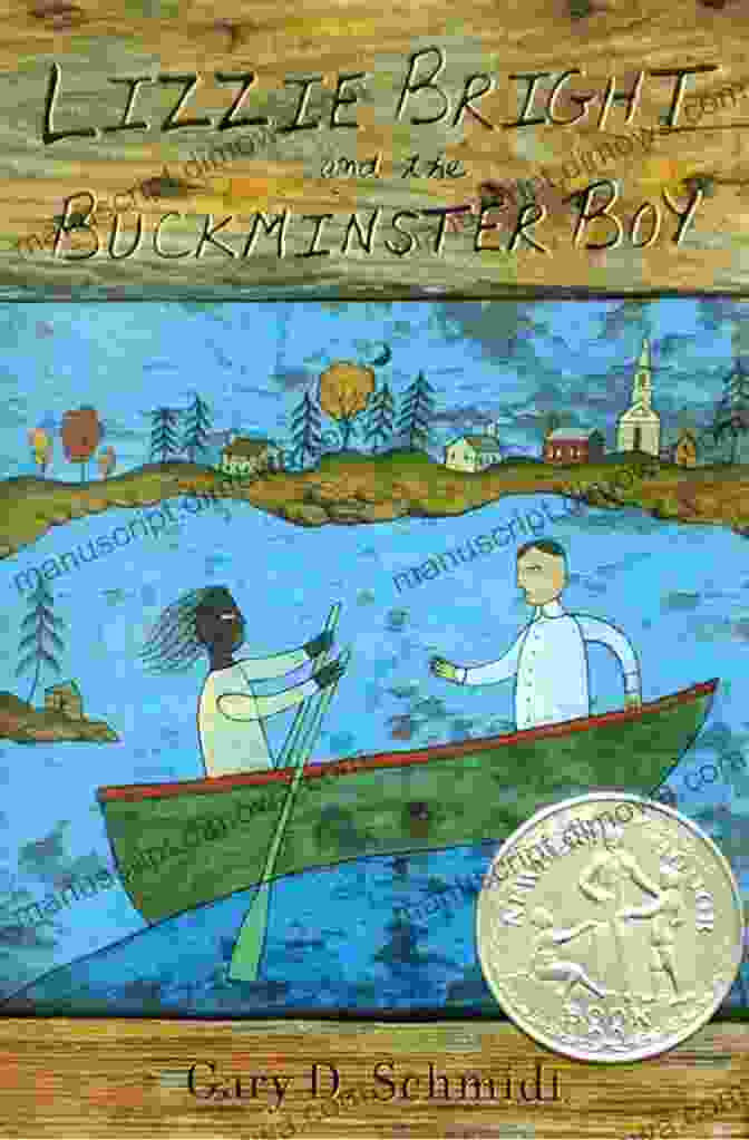 Cover Of 'Lizzie Bright And The Buckminster Boy' By Gary Schmidt, Featuring Lizzie And Turner On A Boat Set Against A Vibrant Sunset Lizzie Bright And The Buckminster Boy