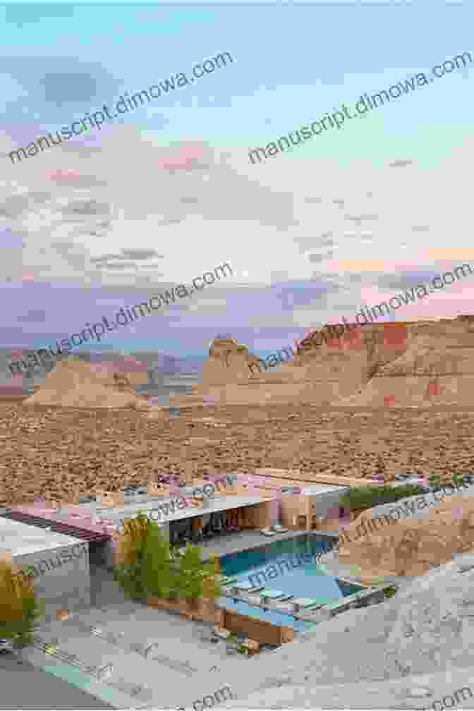 Desert Landscape Surrounding The Infinity Pool At Amangiri With Stunning Sandstone Cliffs. Infinity Pools Around The World: 2024