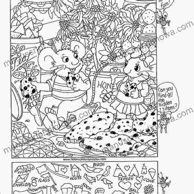 Example Of A Colored Seek And Find Puzzle Hidden Picture Puzzles In The Forest: 50 Seek And Find Puzzles To Solve And Color