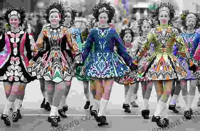 Irish Dancers Performing The Traditional Reel Focus On: 60 Most Popular Ethnic Groups In Europe: Romani People Sami People Slavs Cossacks Dutch People Circassians Basques Irish Travellers Visigoths Germans Etc