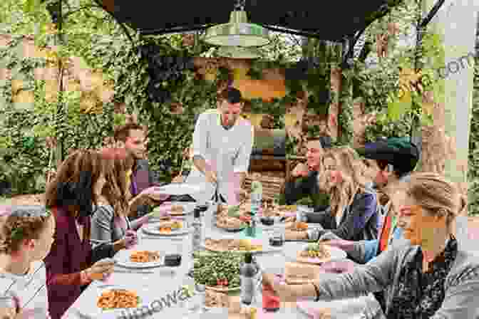 Mrs. Johnson Surrounded By Friends And Family, All Laughing And Sharing A Delicious Meal. Mrs Johnson And The Blueberry Blunder