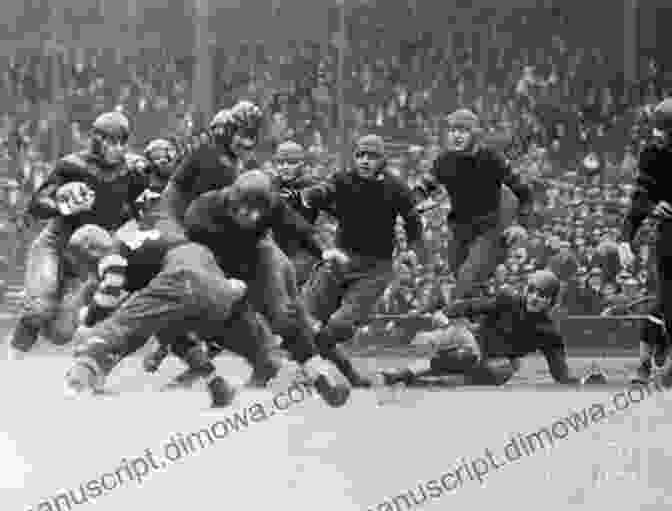 Red Grange In Action, Breaking Tackles And Racing Towards The End Zone The Galloping Ghost: Red Grange An American Football Legend