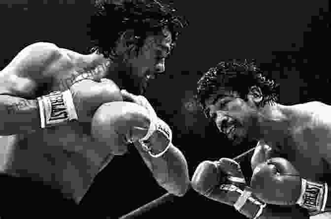 Roberto Duran In A Boxing Match, Delivering A Powerful Punch Hands Of Stone: The Life And Legend Of Roberto Duran