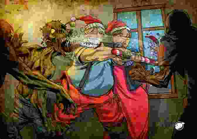 Santa Claus Fighting A Horde Of Zombies Twas The Night Before Christmas: Zombie Apocalypse