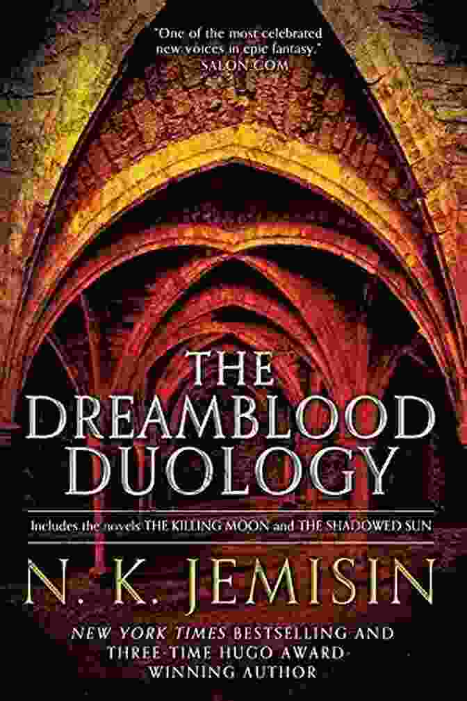 The Dreamblood Duology Cover Featuring A Woman With Glowing Blue Eyes And A Futuristic Cityscape Backdrop The Dreamblood Duology N K Jemisin